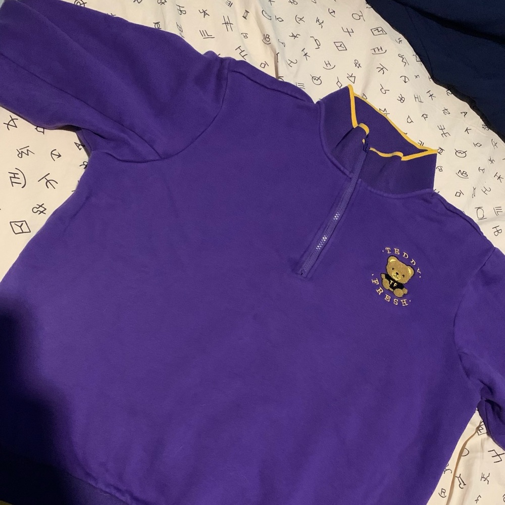 Purple College Teddy Fresh Sweater